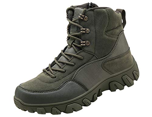 IYVW A03 Herren Trekkingschuhe Wasserdichte High-Top-Wanderschuhe Rutschfeste und Verschleißfeste Wanderschuhe Outdoor Hiking Bergschuh Für Wandern Klettern Reisen Grün 47EU von IYVW