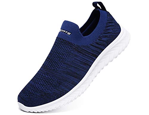 IYVW A19 Herren Sportschuhe Atmungsaktiv Gym Turnschuhe Leichtgewicht Laufschuhe Lace Up Freizeitschuhe Trainer Outdoor Sneaker Shoes Sport Freizeitschuhe Königs Blau 46 EU von IYVW