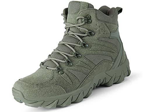 IYVW AS33 702 Ultra Leicht Trekking & Wanderstiefel - Wasserdicht Wanderschuhe Rutschfest Trainer Grün 40EU von IYVW