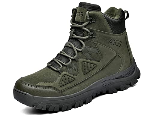 IYVW AS33 703 Stiefel Herren Wanderschuhe Trekkingschuhe Armee Combat Tactical Boots Verschleißfest rutschfeste Outdoor Einsatzstiefel Für Maenner Frauen Grün 40EU von IYVW