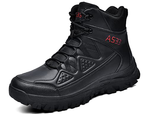 IYVW AS33 703 Tactical Boot mit YKK-Zipper Schlüsselanhänger Wanderstiefel Wanderhalbschuhe Schwarz 44EU von IYVW