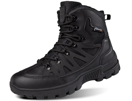 IYVW AS33 705 Herren Desert Patrol Stiefel Desert Camo Combat Boots Kampfstiefel Militär Bundeswehr Patrol Einsatzstiefel Schwarz 41EU von IYVW