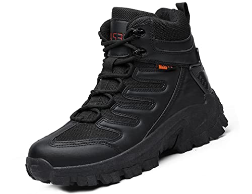 IYVW AS33 707 Herren Tactical Side Zip Hohe Sneaker Wanderhalbschuhe Schwarz 40EU von IYVW