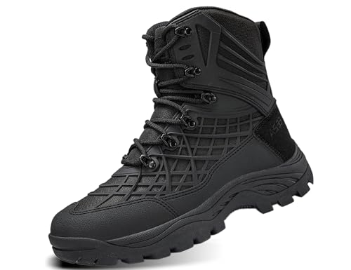 IYVW AS33 707 Tactical Boot mit YKK-Zipper Schlüsselanhänger Wanderstiefel Wanderhalbschuhe Schwarz 39EU von IYVW