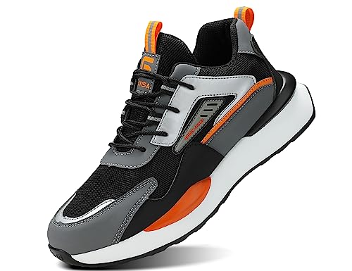 IYVW C0238 Sommer Arbeitsschuhe Herren S3 Leicht Sportlich Sicherheitsschuhe Damen Schutzschuhe mit Stahlkappen Schwarz 37 EU von IYVW