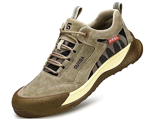 IYVW C0281KV Sicherheitsschuhe mit Stahlkappe & Kevlar-Zwischensohle, Unisex Braun 41 EU von IYVW