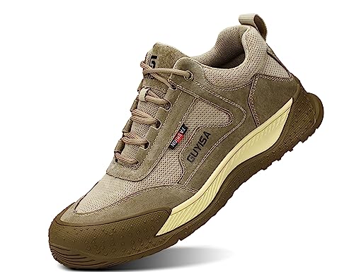 IYVW C0285 Sicherheitsschuhe Stahlkappe Damen SRA rutschfest Wasserdicht Arbeitsschuhe Atmungsaktiv Licht Dämpfung Braun 40 EU von IYVW