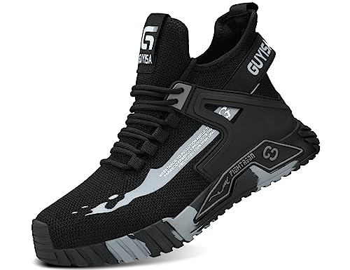 IYVW C0296 Sicherheitsschuhe Damen Leicht S1 Arbeitsschuhe Schuhe mit Stahlkappe Sportlich Atmungsaktiv Komfortabel Schutzschuhe Schwarz 39 EU von IYVW