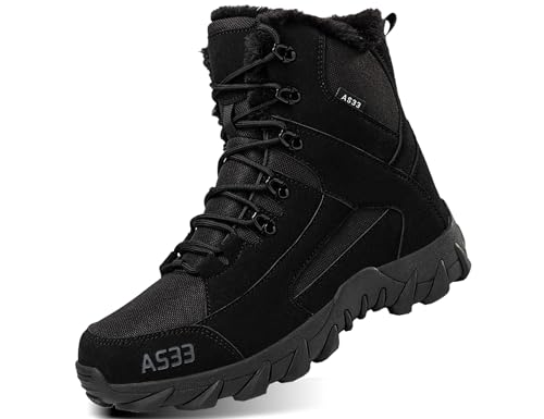 IYVW OKIY 999 Plüschfutter Stiefel Herren Wanderschuhe Trekkingschuhe Armee Combat Tactical Boots Verschleißfest rutschfeste Outdoor Einsatzstiefel Für Maenner Frauen Wüstengelb 43EU von IYVW