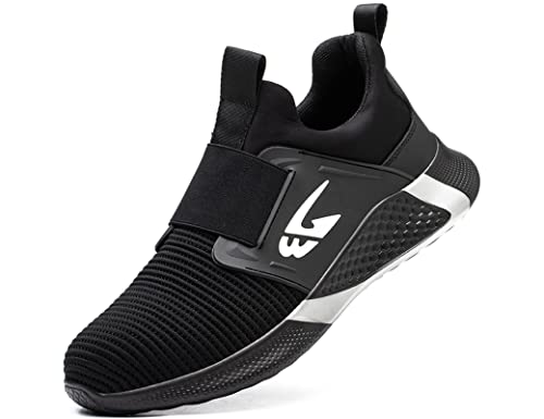 IYVW SAFETY 781 Sicherheitsschuhe Herren Damen Arbeitsschuhe Stahlkappen Leicht Stahlkappenschuhe Sportlich Unisex Schwarz 40 EU von IYVW