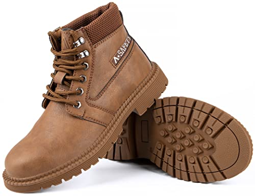 IYVW Safety 813 Sicherheitsschuhe Herren Damen Arbeitsschuhe S3 Leicht Schutzschuhe Stahlkappe Sportlich Atmungsaktiv rutschfest Braun 44.5 EU von IYVW