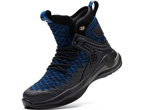 IYVW SAFETY 066 Sicherheitsschuhe Herren Arbeitsschuhe Damen Leicht Atmungsaktiv Schutzschuhe Stahlkappe Sneaker Blau 44 EU von IYVW