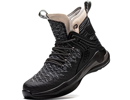IYVW Safety 066 Sicherheitsschuhe Herren S3 Leicht Atmungsaktiv Arbeitsschuhe Damen Stahlkappe rutschfest Schutzschuhe Grau 45.5 EU von IYVW