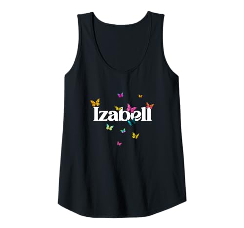 Damen Izabell - Schöner Mädchen Name mit bunten Schmetterlingen Tank Top Damen Izabell - Schöner Mädchen Name mit bunten Schmetterlingen Tank Top von IZABELL Tochter Enkel Geburtstag Geschenkideen