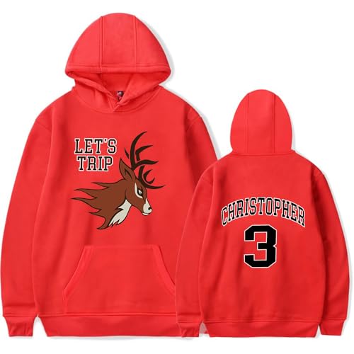 IZGVLELIHN Sturniolo Triplet Hoodie Chris Topher Merch Herren Damen Mode 3D Kapuzenpullover Sweatshirt Jungen Mädchen Casual Hip Hop Pullover Herbst Winter Kleidung, rot, M von IZGVLELIHN