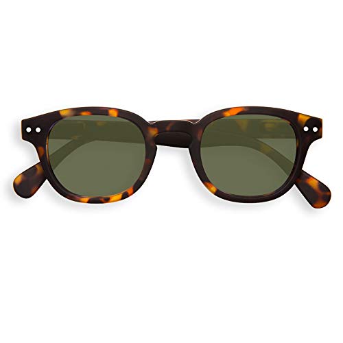 IZIPIZI Unisex Shape #C Sonnenbrille, Tortoise Green Lenses, one Size von IZIPIZI