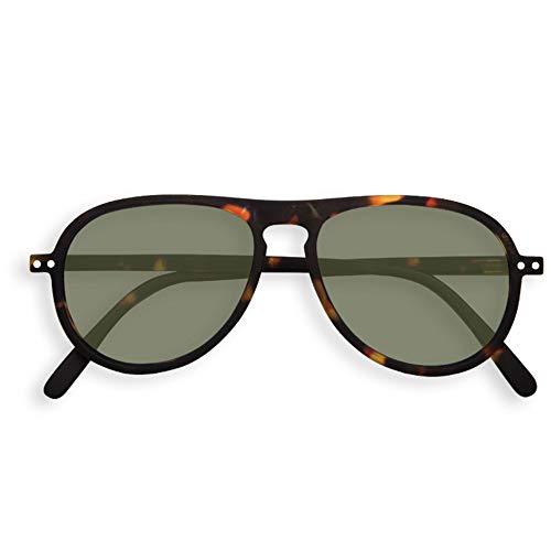 IZIPIZI Unisex Shape #I Sonnenbrille, Tortoise Green Lenses, one Size von IZIPIZI