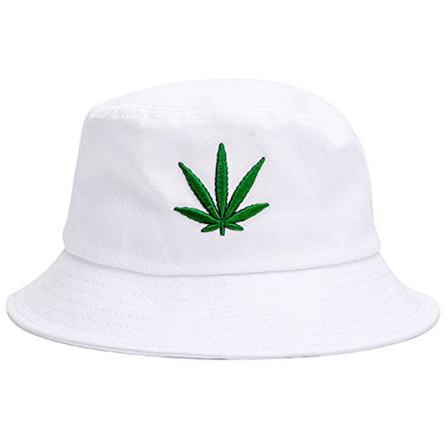 Bucket Hat Cap Marihuana Weed Leaf Cannabis - Foldable Snapback Men Women, Weiss/opulenter Garten, Einheitsgröße von IZUS