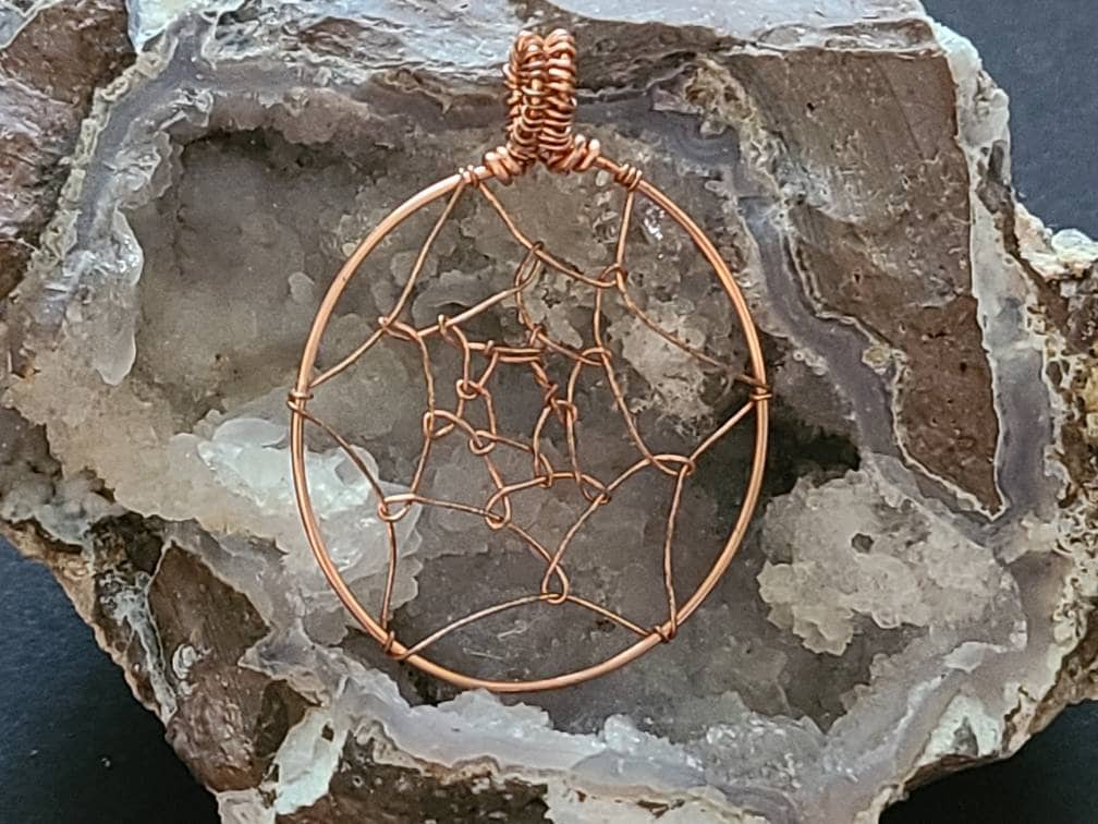 Kupfer Dreamcatcher Halskette Anhänger Kupfer Dreamcatcher Halskette Anhänger von IacolettiJewelryCo