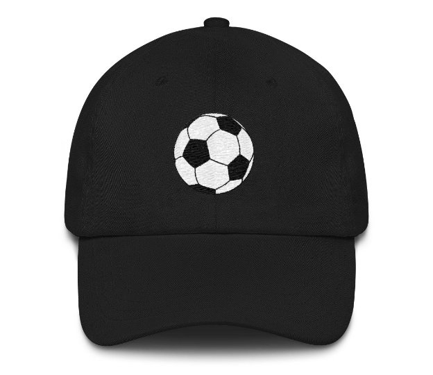 Fußball-Cap, Bestickt Papa Hut, Viele Farben von IamMiaDesign