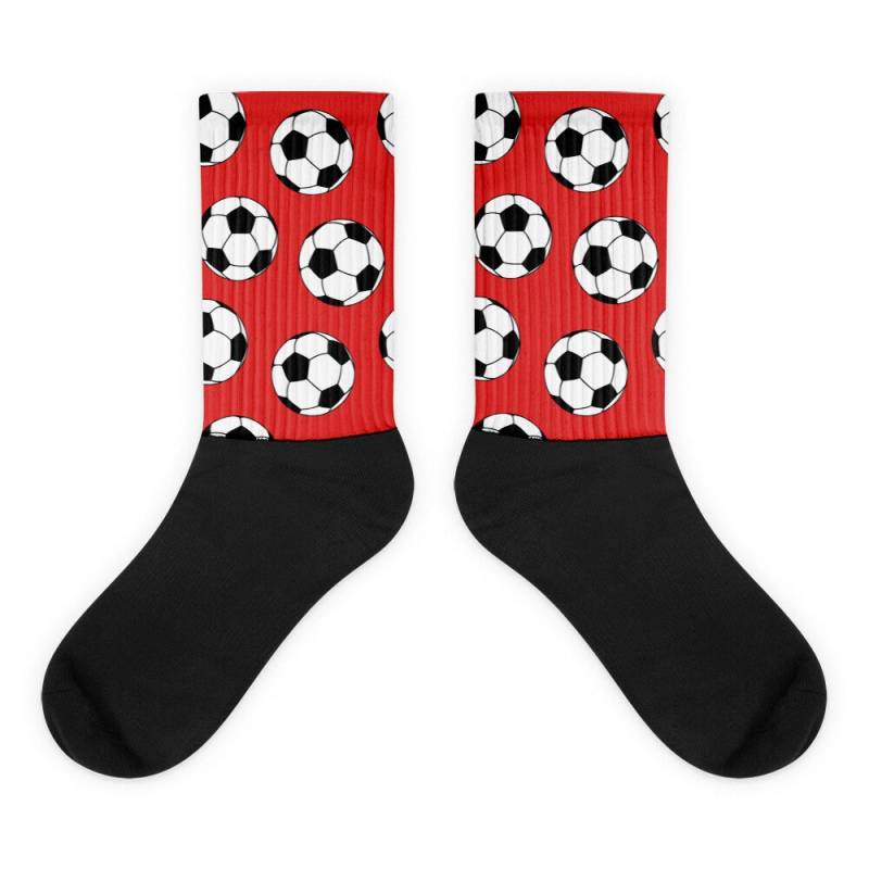 Rote Fußball Socken, Männer Fun Fußballsocken, Größen M - Xl von IamMiaDesign