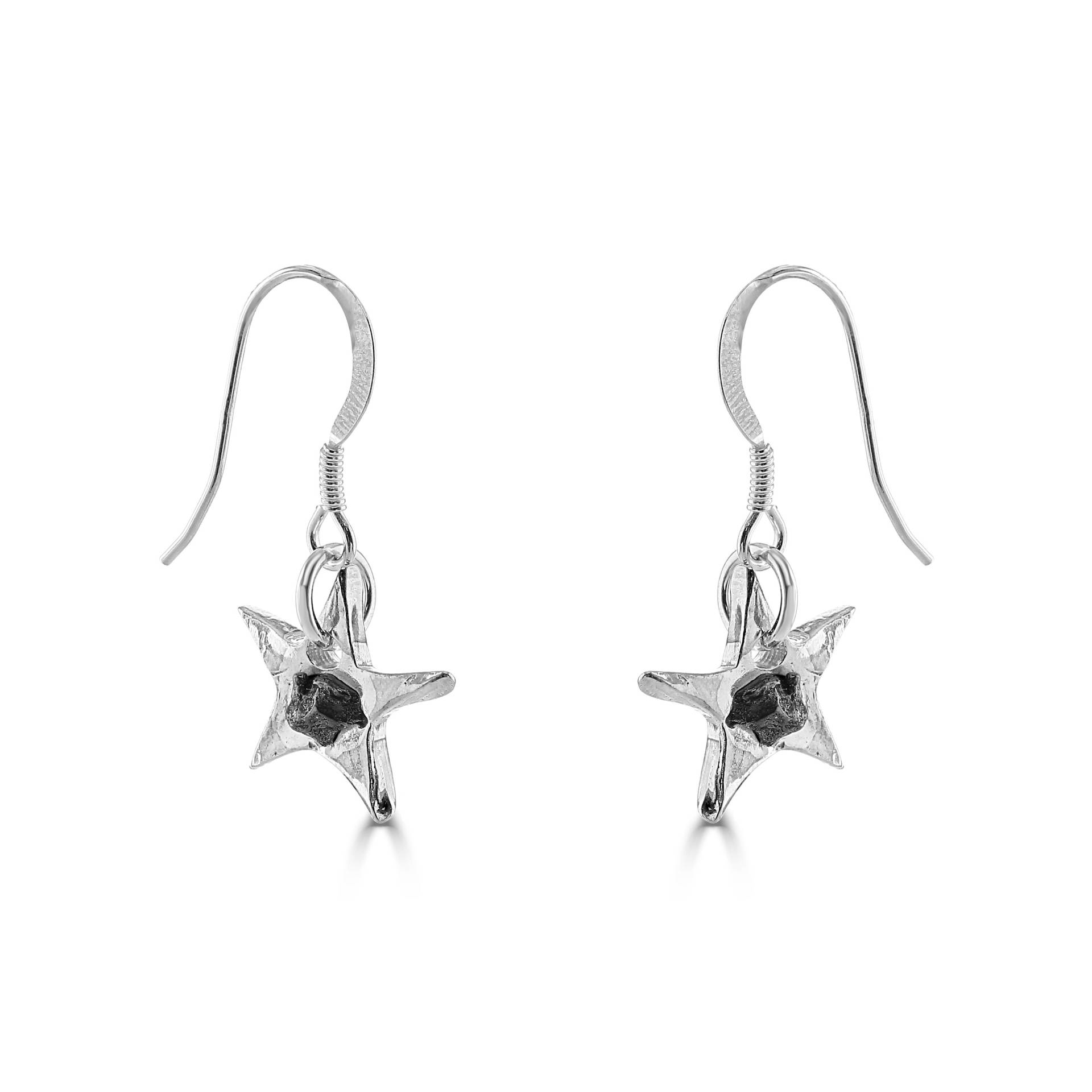 Massiver Silber Stern Meteorit Ohrringe Massiver Silber Stern Meteorit Ohrringe von IanBarrettJewellery