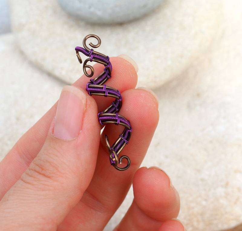 Lila Draht Gewickelt Haarreif Spiral Perle von IanirasArtifacts