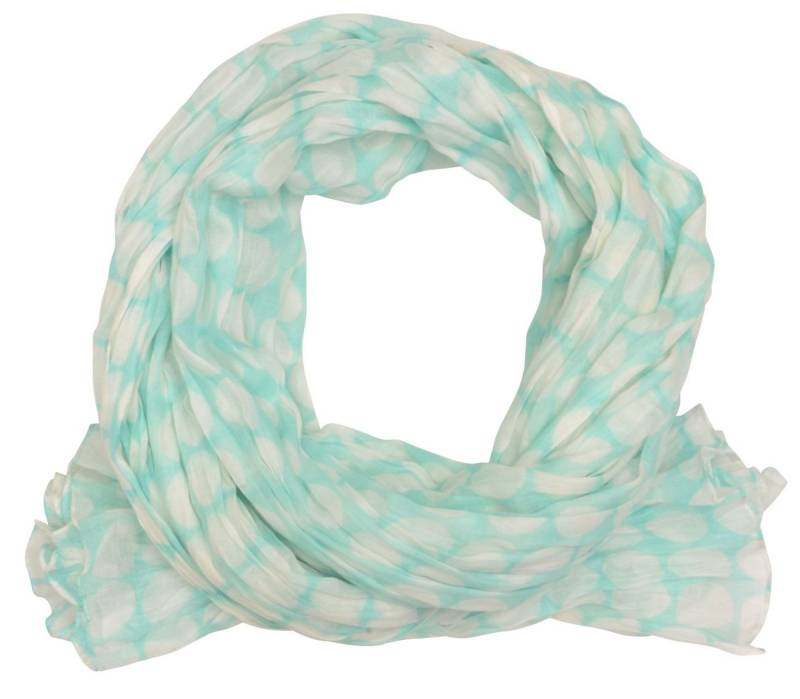 Ib Laursen Halstuch Ib Laursen - Halstuch Punkte in Grün Baumwolle 4436-99 Damen Tuch von Ib Laursen