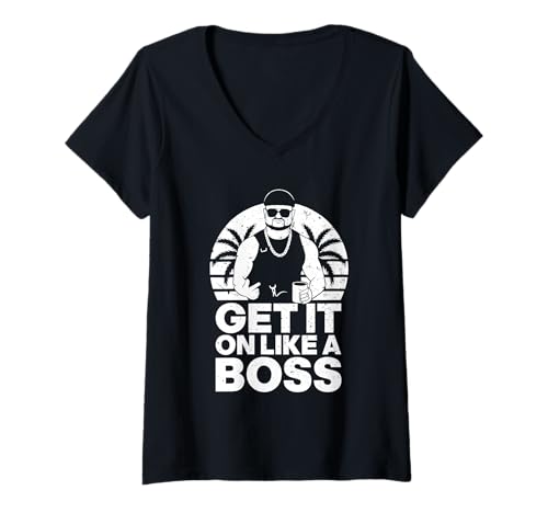 Damen Get It On Like A Boss - Ibiza Final Boss Junggesellenabschied lustig T-Shirt mit V-Ausschnitt Damen Get It On Like A Boss - Ibiza Final Boss Junggesellenabschied lustig T-Shirt mit V-Ausschnitt von Ibiza Final Boss Stag Party Gifts