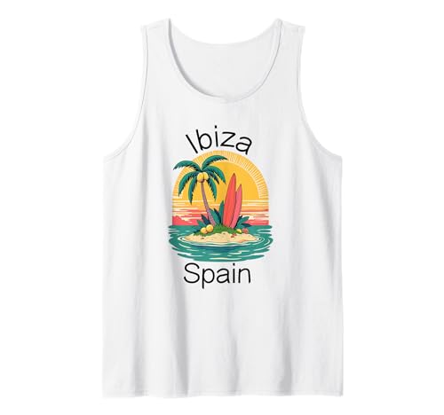 Souvenir aus Ibiza Spanien Skyline Männer Frauen España Urlaub Tank Top von Ibiza Spain Souvenir Skyline