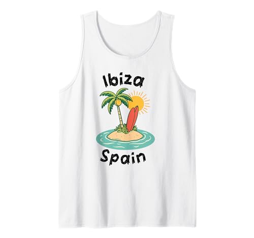 Souvenir aus Ibiza Spanien Skyline Männer Frauen España Urlaub Tank Top von Ibiza Spain Souvenir Skyline