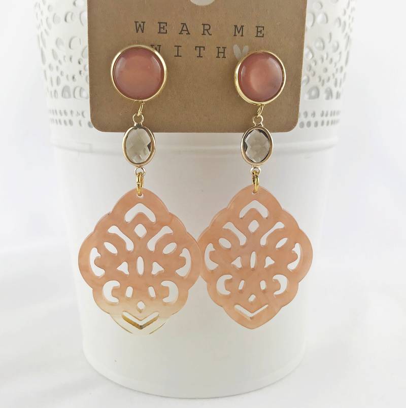 Ohrringe Gold - Boho Style | Hängend Beige Braun Statement Ohrstecker Ibiza Schmuck Ohrringe Gold - Boho Style | Hängend Beige Braun Statement Ohrstecker Ibiza Schmuck von IbizaSchmuck