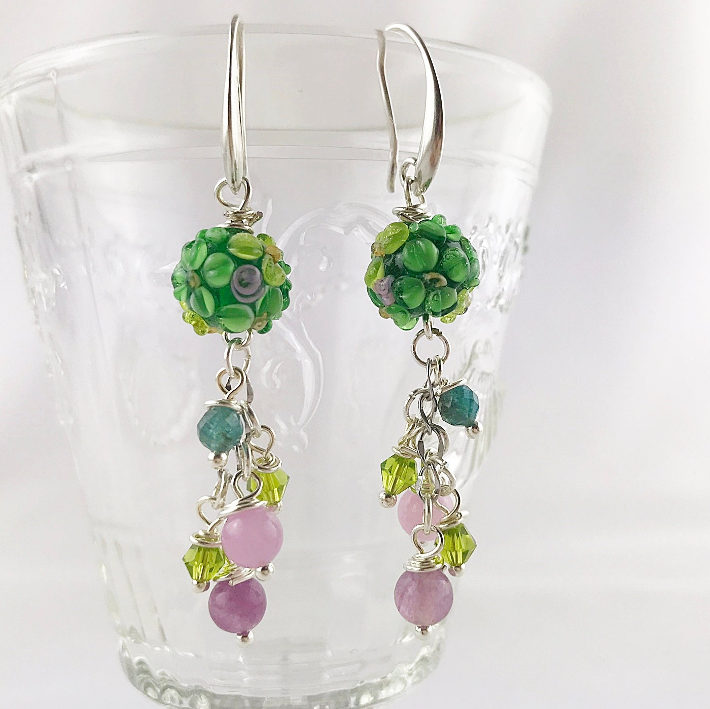 Ohrringe Silber - Boho Style | Grape Hängend Grün Lila Apatit| Edelsteinohrringe Hängeohrringe Ohrringe Silber - Boho Style | Grape Hängend Grün Lila Apatit| Edelsteinohrringe Hängeohrringe von IbizaSchmuck
