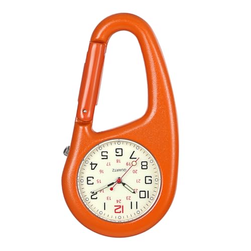 Ibohevo Clip on Watch Carabiner: Men Women Glow in the Dark Fob Watch Waterproof Pocket Watch Novelty Watches for Doctors Nurses Outdoor Activities, Orange/Abendrot im Zickzackmuster (Sunset Chevron Ibohevo Clip on Watch Carabiner: Men Women Glow in the Dark Fob Watch Waterproof Pocket Watch Novelty Watches for Doctors Nurses Outdoor Activities, Orange/Abendrot im Zickzackmuster (Sunset Chevron von Ibohevo