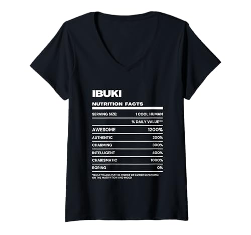 Damen Ibuki Durchschnittliche Nährwerte Name Lustig T-Shirt mit V-Ausschnitt Damen Ibuki Durchschnittliche Nährwerte Name Lustig T-Shirt mit V-Ausschnitt von Ibuki Nutrition Facts Name Funny Birthday