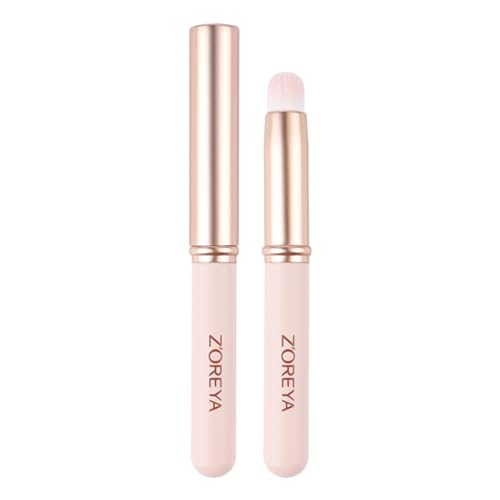 Lippenpinsel mit rundem Kopf - Multifunktionaler Lippenverwischpinsel mit Metallgriff | Schönheitsprodukte für Lippenstift, Lidschatten, Lippenbalsam, Lipgloss, Lippenglasur200/200) Ibuloule von Ibuloule