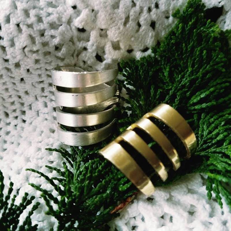 Vintage Silber Oder Vergoldet Umwickelt Gabel Ring von IcKyArtists