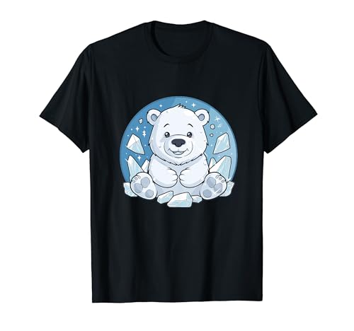 Süßer Eisbär I Kinder Eisbär T-Shirt von Ice Bear Art I Polar Bear I Cartoon Ice Bear