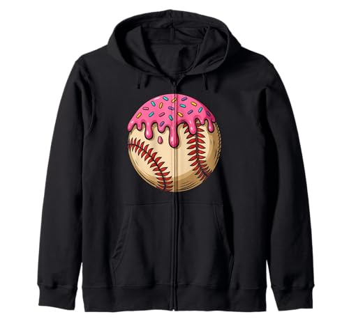 Baseball Ice Cream Drip Baseball Dripping Sport für Mädchen und Kinder Kapuzenjacke von Ice Cream Baseball Drip Graphics Boys Youth Men