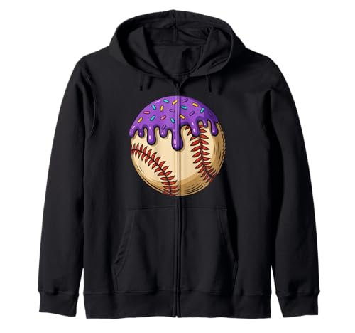 Baseball Ice Cream Drip Baseball Dripping Sport für Mädchen und Kinder Kapuzenjacke von Ice Cream Baseball Drip Graphics Boys Youth Men