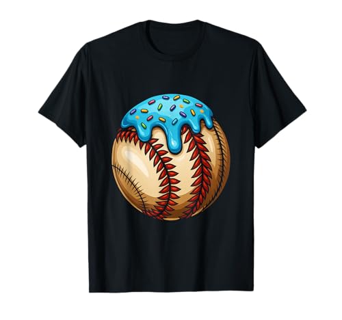 Baseball Ice Cream Drip Baseball Dripping Sport für Mädchen und Kinder T-Shirt von Ice Cream Baseball Drip Graphics Boys Youth Men