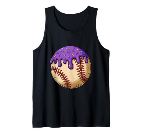 Baseball Ice Cream Drip Baseball Dripping Sport für Mädchen und Kinder Tank Top von Ice Cream Baseball Drip Graphics Boys Youth Men