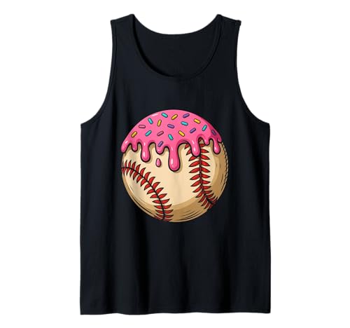 Baseball Ice Cream Drip Baseball Dripping Sport für Mädchen und Kinder Tank Top von Ice Cream Baseball Drip Graphics Boys Youth Men