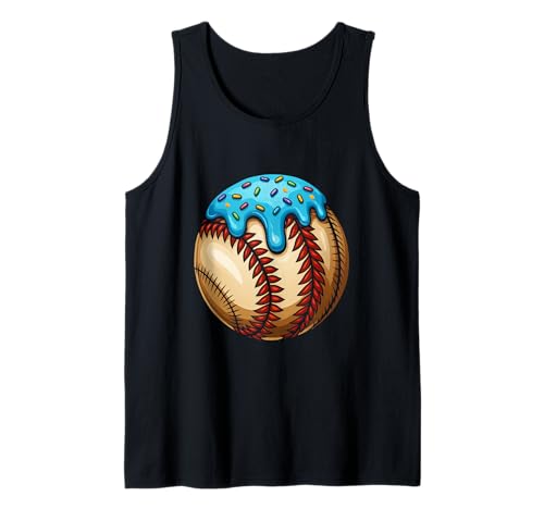 Baseball Ice Cream Drip Baseball Dripping Sport für Mädchen und Kinder Tank Top von Ice Cream Baseball Drip Graphics Boys Youth Men