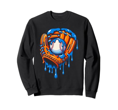 Drip Baseball Catcher für Kinder mit tropfenden Handschuhen für Baseball-Eiscreme Sweatshirt von Ice Cream Baseball Drip Graphics Boys Youth Men