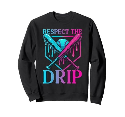 Respect The Drip Baseball Dripping Ice Cream Drip Drip Handschuh für Kinder Sweatshirt von Ice Cream Baseball Drip Graphics Boys Youth Men