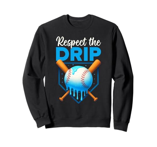 Respect The Drip Baseball Dripping Ice Cream Drip Drip Handschuh für Kinder Sweatshirt von Ice Cream Baseball Drip Graphics Boys Youth Men