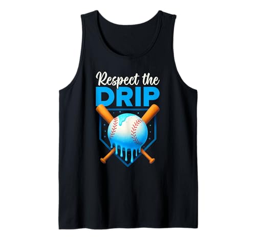 Respect The Drip Baseball Dripping Ice Cream Drip Drip Handschuh für Kinder Tank Top von Ice Cream Baseball Drip Graphics Boys Youth Men