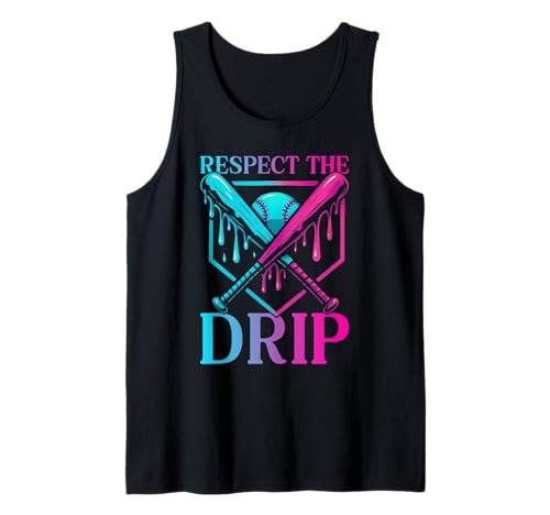 Respect The Drip Baseball Dripping Ice Cream Drip Drip Handschuh für Kinder Tank Top von Ice Cream Baseball Drip Graphics Boys Youth Men