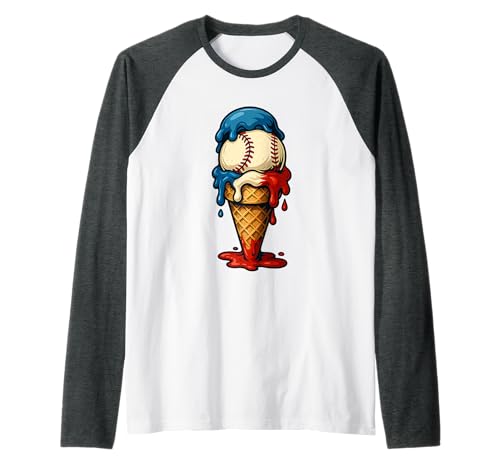 4. Juli Rot Weiß und Blau Baseball Ice Cream Drip Boys Raglan 4. Juli Rot Weiß und Blau Baseball Ice Cream Drip Boys Raglan von Ice Cream Drip Baseball Bat Fans Design Apparel